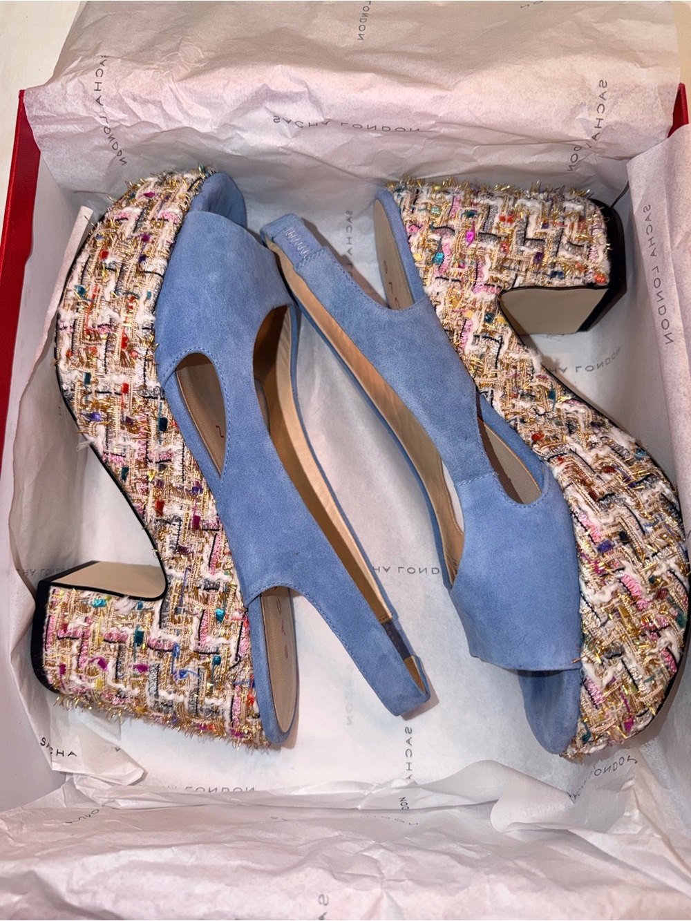 Sacha London Isla Sky Kid Suede/Paris Women’s Size 8.5